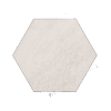 Staptegel Hexagons Ø60x52x2 Quarzite Bianca