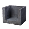 U-Hoekelement 40X40X50 Zwart