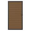 Newtechwood co-extrusie composiet deur in aluminium frame, horizontaal, 100x195 cm, teak.
