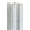 Berton©-sleufpaal Reest wit/grijs 11,5x11,5x272 cm hoekmodel
