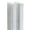 Berton©-sleufpaal Reest wit/grijs 11,5 x 11,5 x 246 cm met kabeldoorvoer