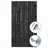 Tuindeur zwart gespoten Privacy + rvs inbouwslotset 195x90 cm
