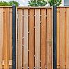 Tuindeur Privacy hardhout met RVS inbouwslotset 120x195 cm