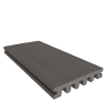 Newtechwood hkc co-extrusie enkelzijdig dekdeel houtstructuur 2,3x13,8x300 cm, silver gray.