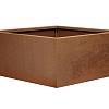 Bloembak vlak corten 90x90x60 cm