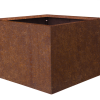 Bloembak vlak corten 90x90x60 cm