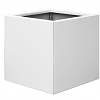 Bloembak vlak wit 60x60x60 cm