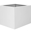 Bloembak vlak wit 90x90x60 cm