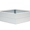 Bloembak wit 180x180x28 cm