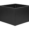 Bloembak vlak -  GRAFIET ZWART 60X60X40