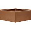 Bloembak vlak corten 210x210x40 cm