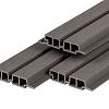 PuraTech 55 composiet dubbel profiel 3,3x17x390 cm, dark grey, fijne houtnerf