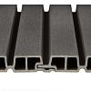 PuraTech 55 composiet dubbel profiel 3,3x17x390 cm, dark grey, fijne houtnerf