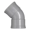 Pvc hwa 110 mm SN8 45 graden bocht 2x manchet