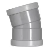 Pvc hwa 125 mm SN8 15 graden bocht 2x manchet