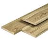 Midden-Europees grenen tuinplank, groen geïmpregneerd, gedroogd, geschaafd 4rh 1,6x14x195 cm