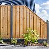 Tuinscherm Enschede verloop, groen geïmpregneerd grenen, RVS-geschroefd, 21-planks (19+2) 180x180/90
