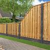 Tuinscherm Enschede verloop, groen geïmpregneerd grenen, RVS-geschroefd, 21-planks (19+2) 180x180/90