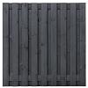 Tuinscherm Koblenz, zwart gespoten vuren, RVS-geschroefd, 21-planks (19+2) 180x180 cm