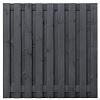 Tuinscherm Koblenz, zwart gespoten vuren, RVS-geschroefd, 21-planks (19+2) 180x180 cm