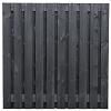 Grenen tuinscherm zwart gespoten geschaafd 21 planks (19+2) 180x180cm