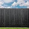Tuinscherm Stuttgart, zwart gespoten vuren, RVS-geschroefd, 21-planks (19+2) 180x180 cm