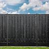 Tuinscherm Stuttgart, zwart gespoten vuren, RVS-geschroefd, 21-planks (19+2) 180x180 cm