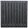 Tuinscherm Stuttgart, zwart gespoten vuren, RVS-geschroefd, 21-planks (19+2) 180x180 cm