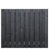 Tuinscherm Stuttgart, zwart gespoten vuren, RVS-geschroefd, 21-planks (19+2) 180x150 cm