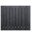 Tuinscherm Stuttgart, zwart gespoten vuren, RVS-geschroefd, 21-planks (19+2) 180x150 cm