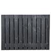 Tuinscherm Stuttgart, zwart gespoten vuren, RVS-geschroefd, 21-planks (19+2) 180x130 cm