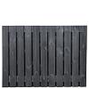 Tuinscherm Stuttgart, zwart gespoten vuren, RVS-geschroefd, 21-planks (19+2) 180x130 cm