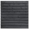 Grenen tuinscherm zwart gespoten geschaafd horizontaal 21 planks (19+2) 180x180cm