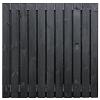 Grenen tuinscherm zwart gespoten geschaafd 23 planks (21+2) 180x180cm