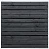 Grenen tuinscherm zwart gespoten geschaafd horizontaal 23 planks (21+2) 180x180cm
