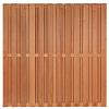 Tuinscherm Leeuwarden, keruing hardhout, RVS-geschroefd, 26-planks (23+3) 180x180 cm