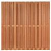 Tuinscherm Leeuwarden, keruing hardhout, RVS-geschroefd, 26-planks (23+3) 180x180 cm