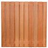 Tuinscherm Dronten, keruing hardhout, RVS-geschroefd, 21-planks (19+2) 180x180 cm