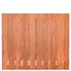 Tuinscherm Dronten, keruing hardhout, RVS-geschroefd, 21-planks (19+2) 180x150 cm