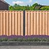 Tuinscherm Zwarte Woud, douglas, RVS-geschroefd, 21-planks (19+2) 180x180 cm