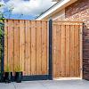 Tuinscherm Zwarte Woud, douglas, RVS-geschroefd, 21-planks (19+2) 180x180 cm