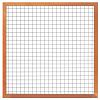 Gaaselement met kader 44x68/robuust - H180xB180cm HARDHOUT