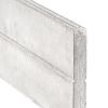 Beton-motiefplaat wit/grijs - H26xD4.8xL184cm blokhutprofiel