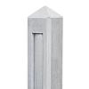 Berton©-paal Hunze wit/grijs, diamantkop 10x10x145 cm T-model
