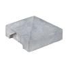 Berton©-afdekpet wit/grijs, diamantkop 14x14x5 cm zonder uitsparing