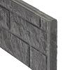 Beton-motiefplaat antraciet - H26xD3,5xL184cm rotsmotief