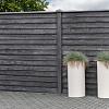 Berton©-motiefplaat smal antraciet H26xD3,5xL184 cm rabat-houtmotief