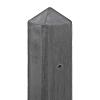 Betonpaal antraciet diamantkop - 10x10x180cm T-model Scherm 90 cm - IJssel-serie