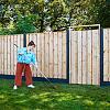 Betonpaal antraciet diamantkop - 10x10x280cm eindmodel Scherm 180 cm - IJssel-serie