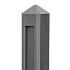 Berton©-paal antraciet Hunze, diamantkop 10x10x145 cm T-model